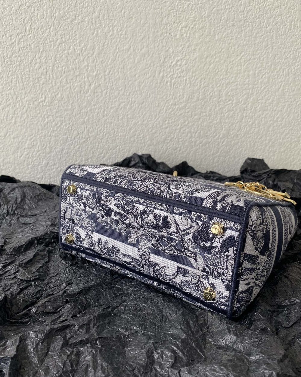 1:1 Replica Medium Lady D-Lite Bag Black For Women 9.5in/ 24cm