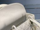 1:1 Replica Medium Lady Dior Bag Dark Blue/White/Black/Beige For Women 9.5in/24cm