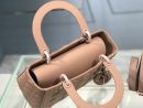 1:1 Replica Medium Lady Dior Bag Dark Blue/White/Black/Beige For Women 9.5in/24cm