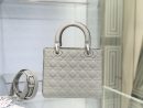 1:1 Replica Medium Lady Dior Bag Dark Blue/White/Black/Beige For Women 9.5in/24cm