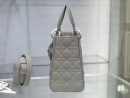 1:1 Replica Medium Lady Dior Bag Dark Blue/White/Black/Beige For Women 9.5in/24cm