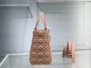 1:1 Replica Medium Lady Dior Bag Dark Blue/White/Black/Beige For Women 9.5in/24cm