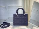 1:1 Replica Medium Lady Dior Bag Dark Blue/White/Black/Beige For Women 9.5in/24cm