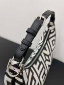 1:1 Replica Medium Nano Fendigraphy Hobo Bag Black And White For Women 11.5in/ 29cm