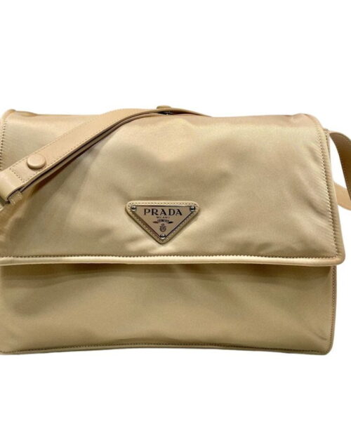 Medium Padded Shoulder Bag In Beige For Women 11.8in/ 30cm