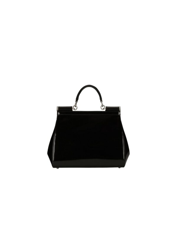 Medium Sicily Bag In Polished Black For Women BB6002AI41380999
