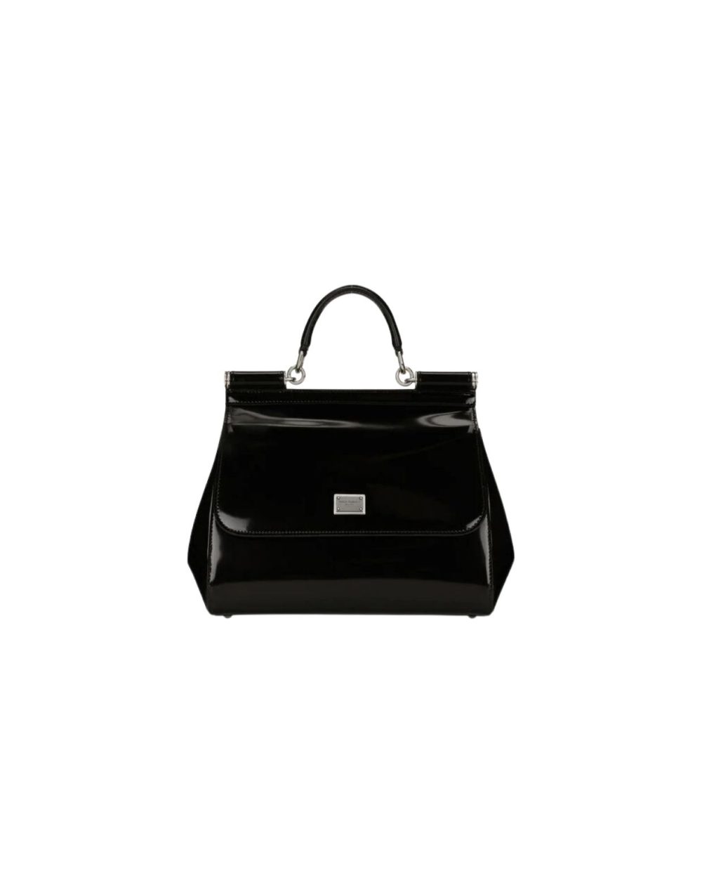 Medium Sicily Bag In Polished Black For Women BB6002AI41380999