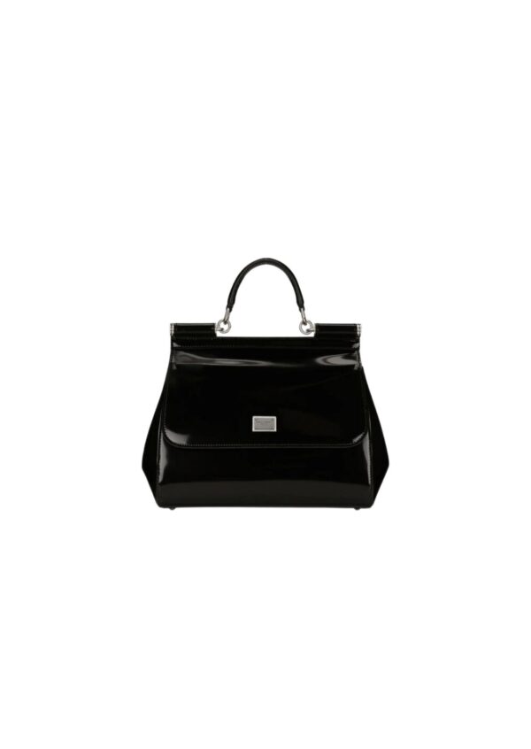 Medium Sicily Bag In Polished Black For Women BB6002AI41380999