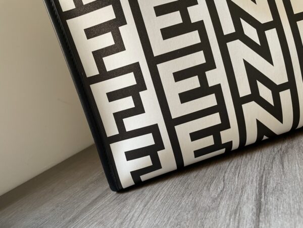 1:1 Replica Medium Sunshine Shopper Bag Black And White For Women 13.5in/ 35cm