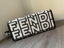 1:1 Replica Medium Sunshine Shopper Bag Black And White For Women 13.5in/ 35cm