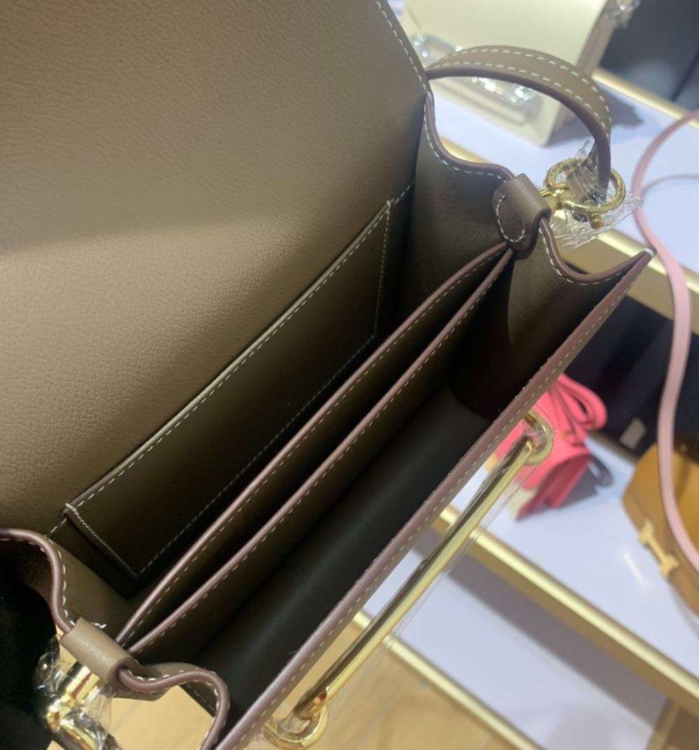 1:1 Replica Mini Evercolor Sac Roulis 19 Green Khaki/Orange/Pink/Grey For Women 19cm / 7.4in