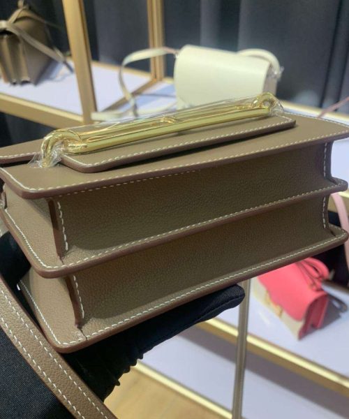1:1 Replica Mini Evercolor Sac Roulis 19 Green Khaki/Orange/Pink/Grey For Women 19cm / 7.4in