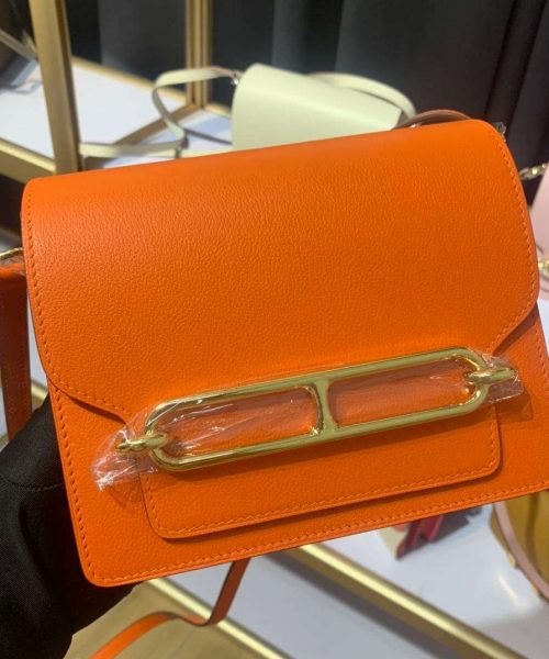 1:1 Replica Mini Evercolor Sac Roulis 19 Green Khaki/Orange/Pink/Grey For Women 19cm / 7.4in