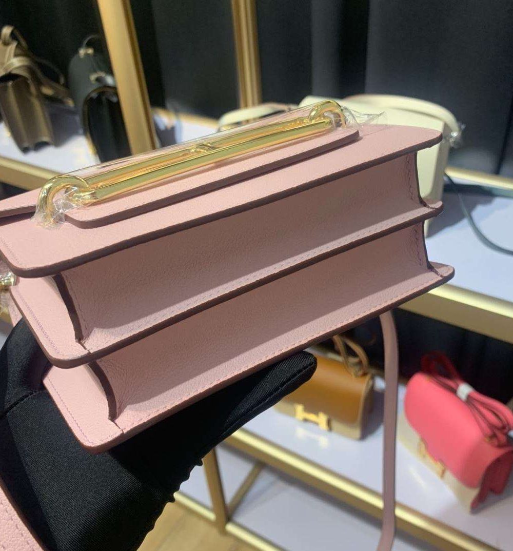 1:1 Replica Mini Evercolor Sac Roulis 19 Green Khaki/Orange/Pink/Grey For Women 19cm / 7.4in