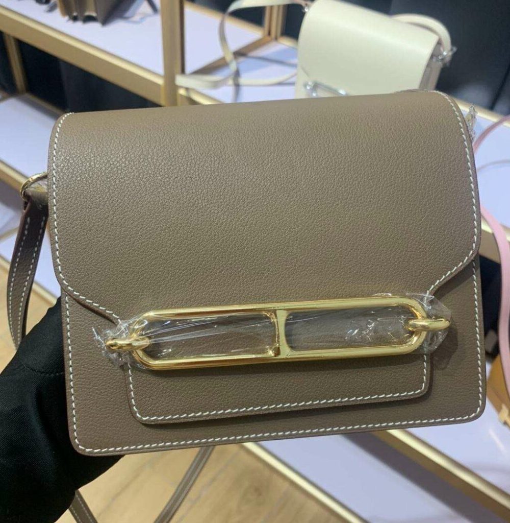 1:1 Replica Mini Evercolor Sac Roulis 19 Green Khaki/Orange/Pink/Grey For Women 19cm / 7.4in