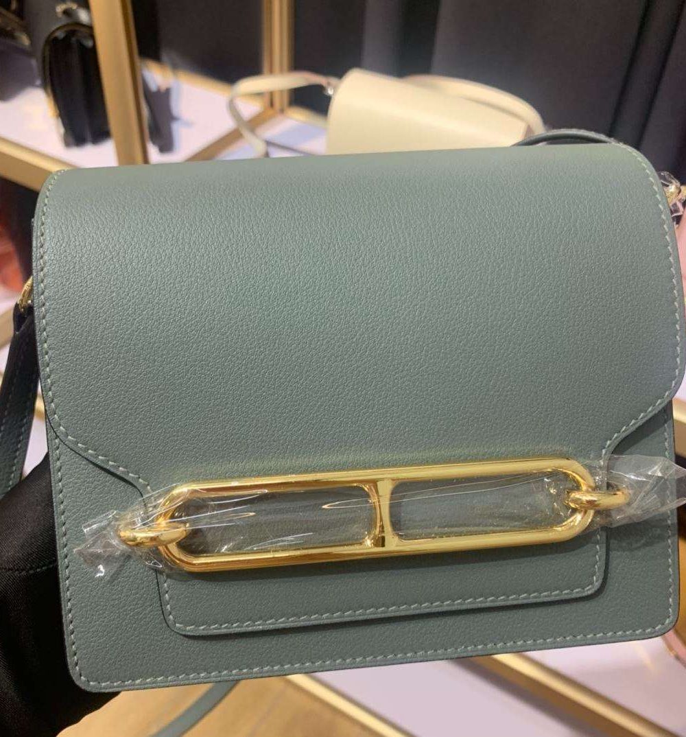 1:1 Replica Mini Evercolor Sac Roulis 19 Green Khaki/Orange/Pink/Grey For Women 19cm / 7.4in