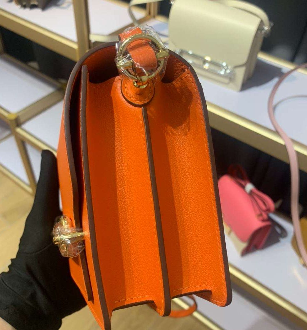 1:1 Replica Mini Evercolor Sac Roulis 19 Green Khaki/Orange/Pink/Grey For Women 19cm / 7.4in