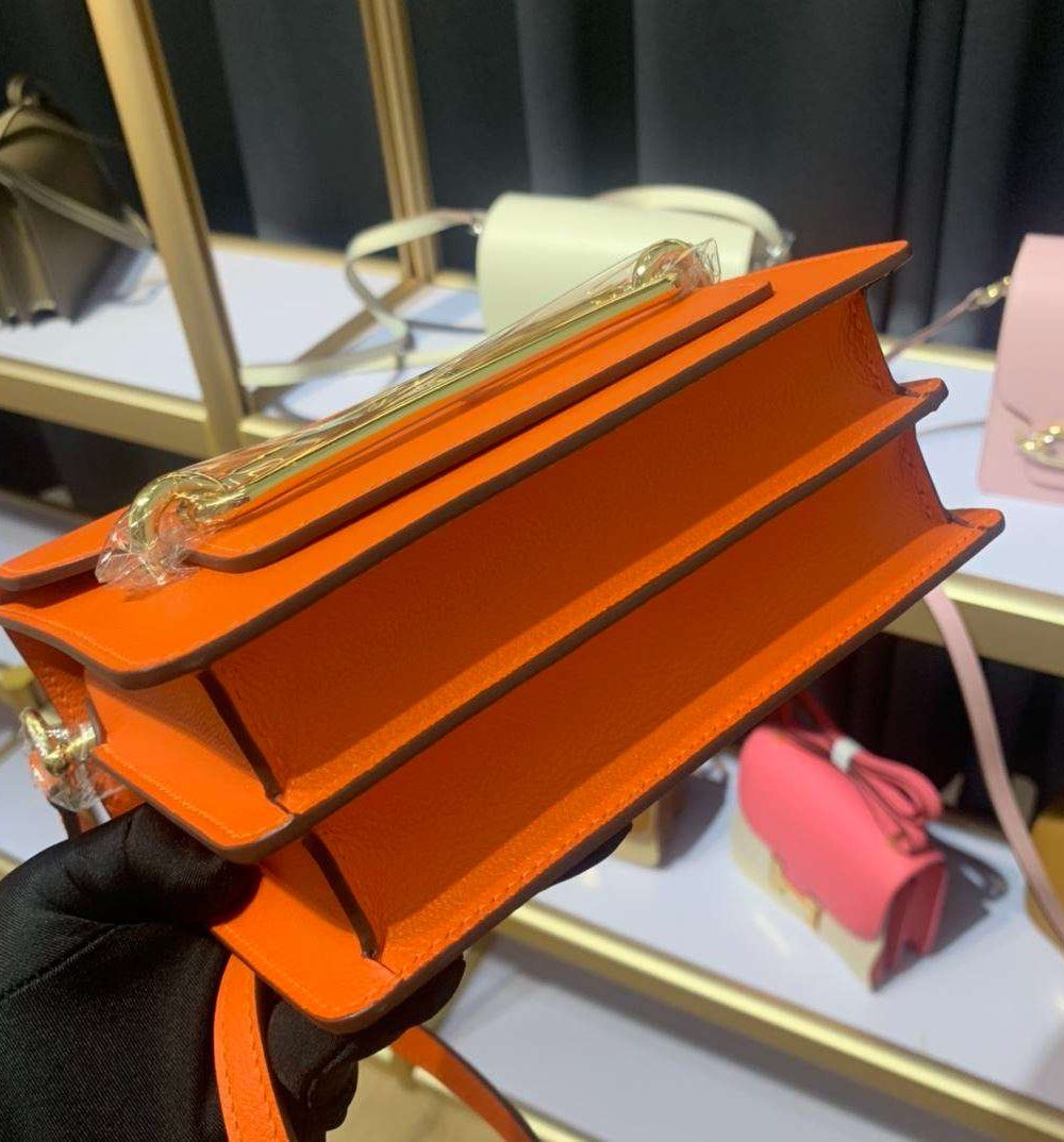 1:1 Replica Mini Evercolor Sac Roulis 19 Green Khaki/Orange/Pink/Grey For Women 19cm / 7.4in