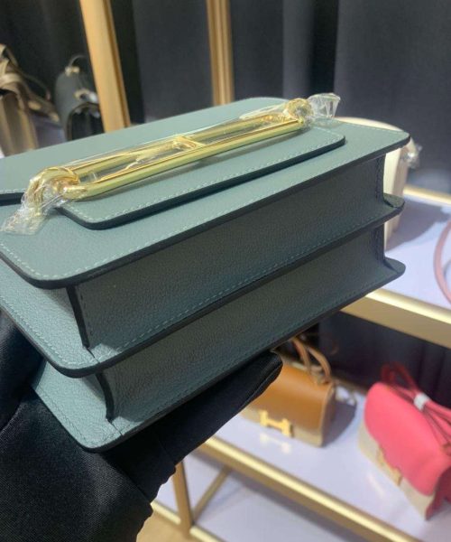 1:1 Replica Mini Evercolor Sac Roulis 19 Green Khaki/Orange/Pink/Grey For Women 19cm / 7.4in