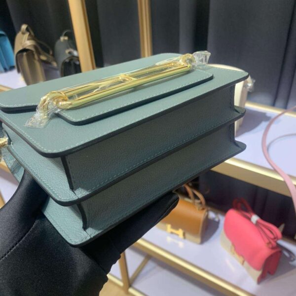 1:1 Replica Mini Evercolor Sac Roulis 19 Green Khaki/Orange/Pink/Grey For Women 19cm / 7.4in