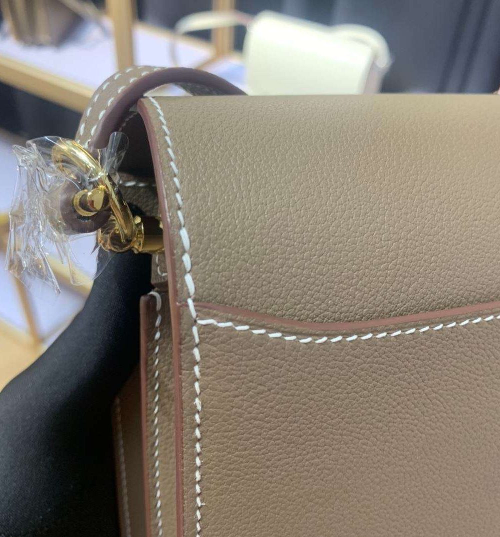 1:1 Replica Mini Evercolor Sac Roulis 19 Green Khaki/Orange/Pink/Grey For Women 19cm / 7.4in