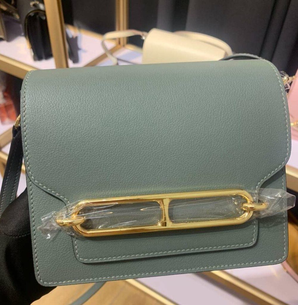 1:1 Replica Mini Evercolor Sac Roulis 19 Green Khaki/Orange/Pink/Grey For Women 19cm / 7.4in