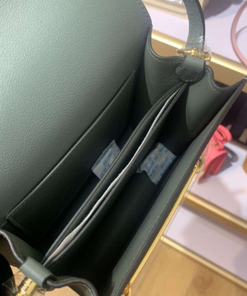 1:1 Replica Mini Evercolor Sac Roulis 19 Green Khaki/Orange/Pink/Grey For Women 19cm / 7.4in