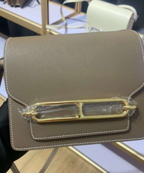 1:1 Replica Mini Evercolor Sac Roulis 19 Green Khaki/Orange/Pink/Grey For Women 19cm / 7.4in
