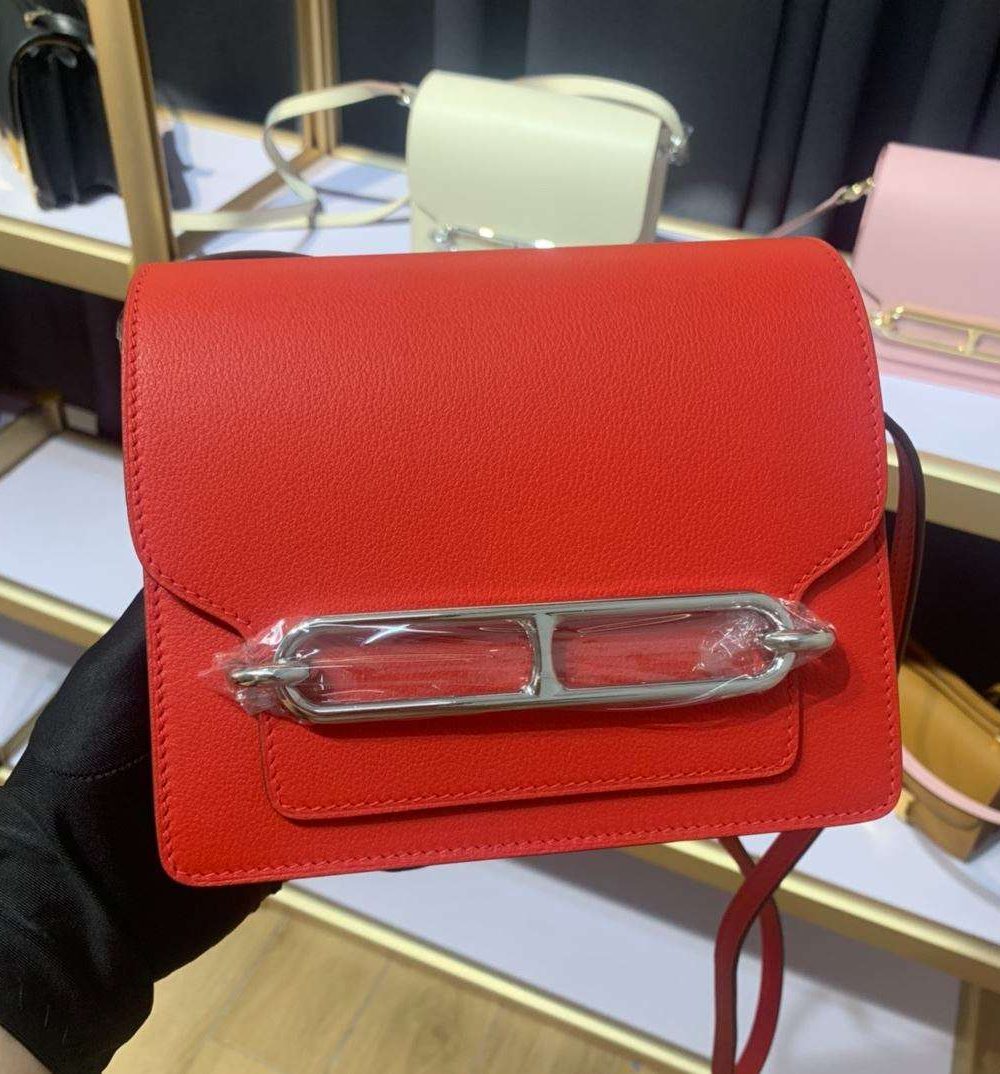 1:1 Replica Mini Evercolor Sac Roulis 19 Green Khaki/Red/Grey/White For Women 19cm / 7.4in