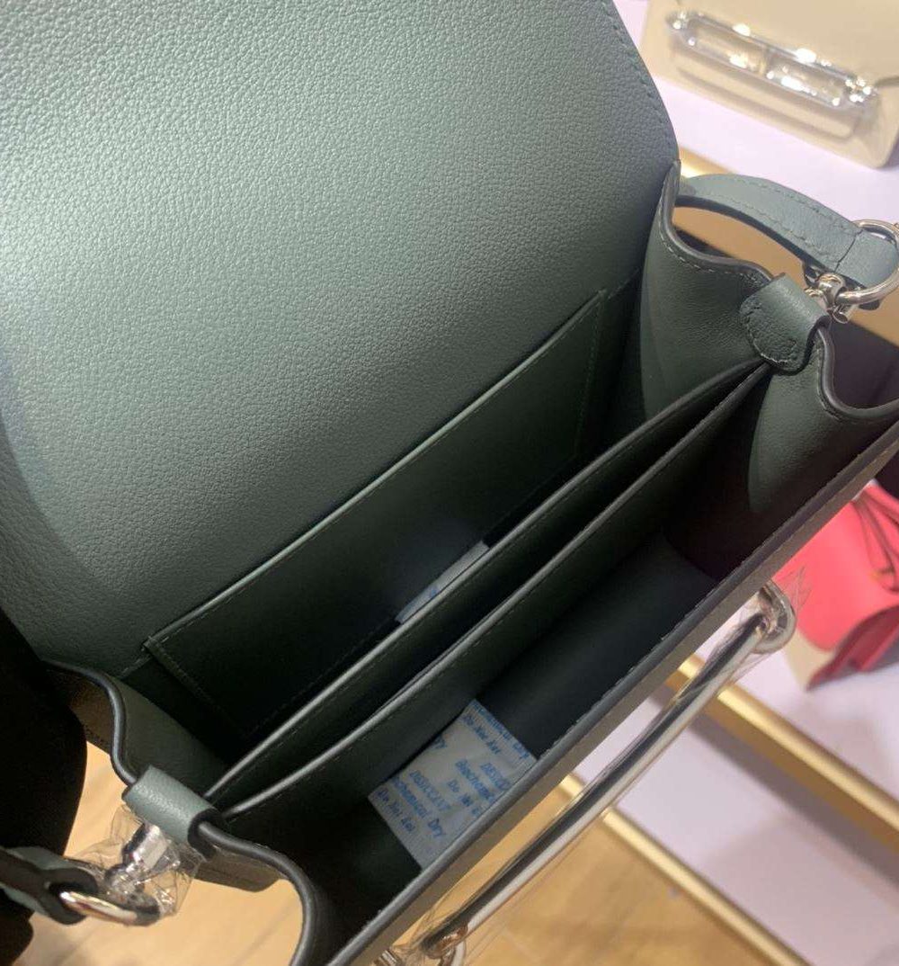 1:1 Replica Mini Evercolor Sac Roulis 19 Green Khaki/Red/Grey/White For Women 19cm / 7.4in