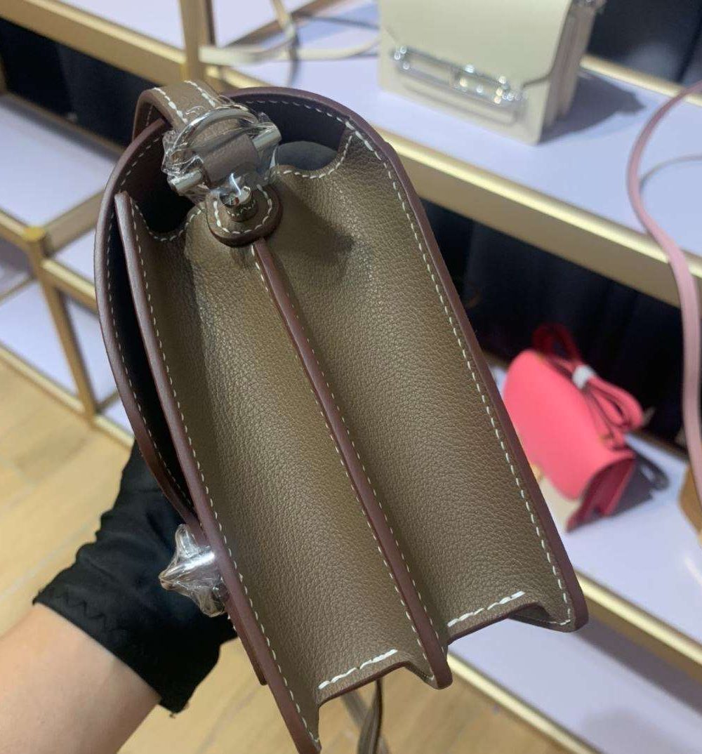 1:1 Replica Mini Evercolor Sac Roulis 19 Green Khaki/Red/Grey/White For Women 19cm / 7.4in