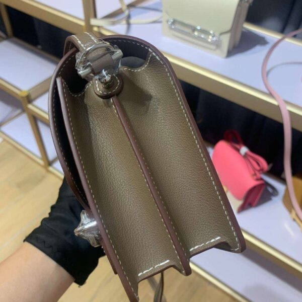 1:1 Replica Mini Evercolor Sac Roulis 19 Green Khaki/Red/Grey/White For Women 19cm / 7.4in