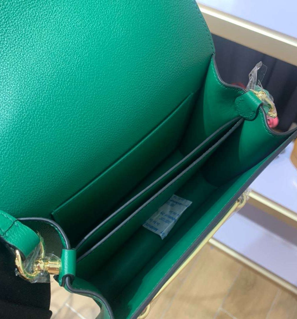 1:1 Replica Mini Evercolor Sac Roulis 19 Green/Red/Purple For Women 19cm / 7.4in