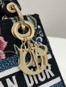1:1 Replica Mini Lady D-Lite Bag White/Black For Women 6.5in/17cm