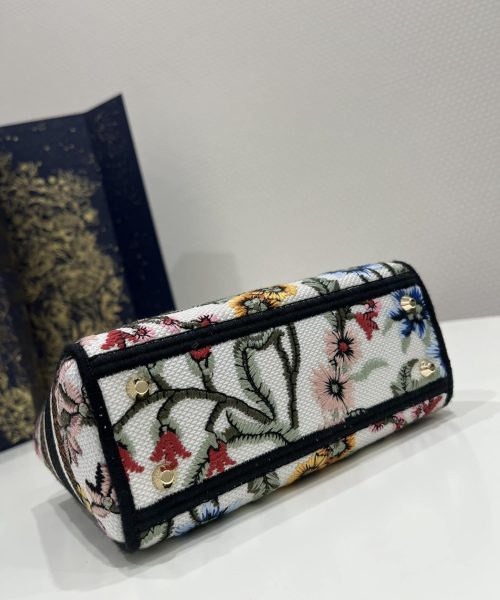 1:1 Replica Mini Lady D-Lite Bag White/Black For Women 6.5in/17cm