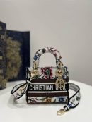 1:1 Replica Mini Lady D-Lite Bag White/Black For Women 6.5in/17cm