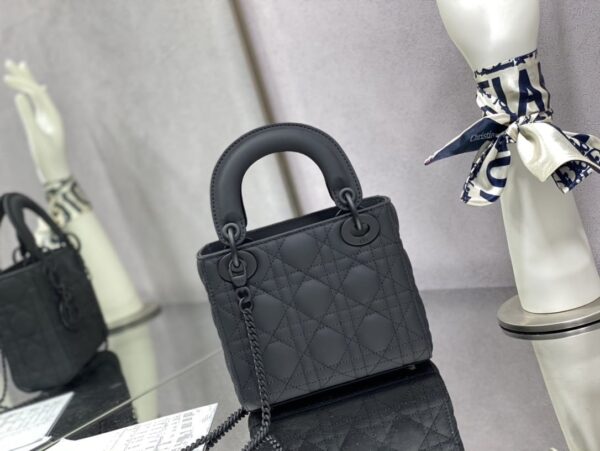 1:1 Replica Mini Lady Dior Bag Black/Jade Green/White/Beige For Women 6.5in/17cm