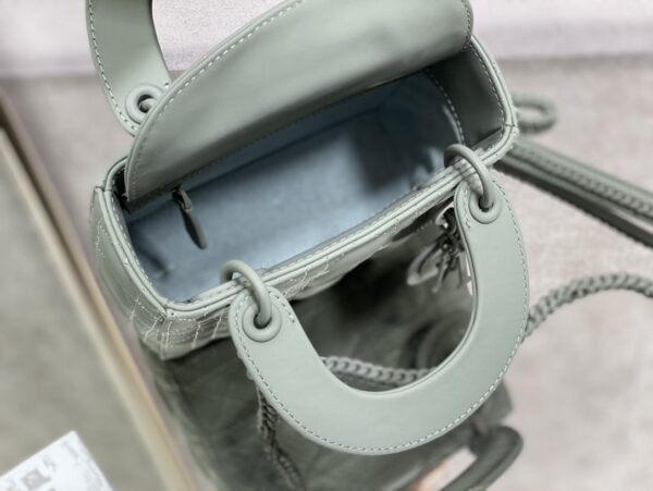 1:1 Replica Mini Lady Dior Bag Black/Jade Green/White/Beige For Women 6.5in/17cm