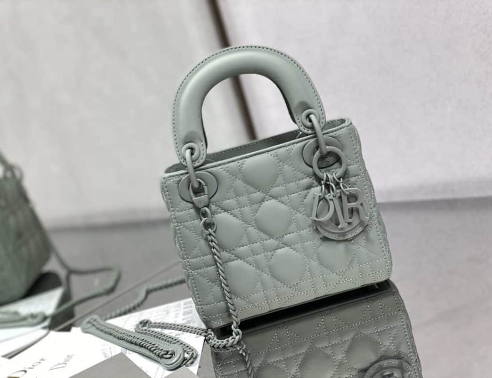 1:1 Replica Mini Lady Dior Bag Black/Jade Green/White/Beige For Women 6.5in/17cm