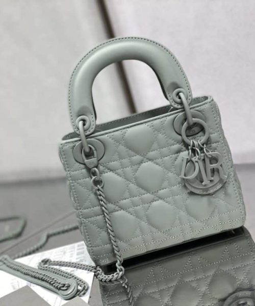 1:1 Replica Mini Lady Dior Bag Black/Jade Green/White/Beige For Women 6.5in/17cm