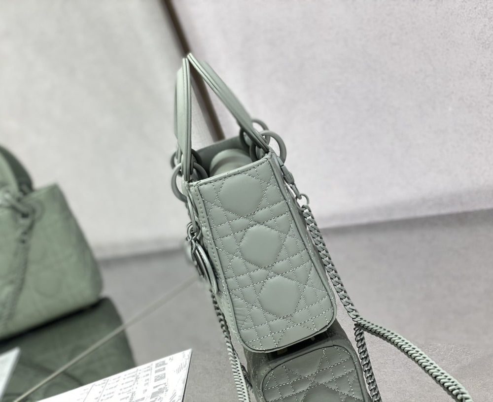 1:1 Replica Mini Lady Dior Bag Black/Jade Green/White/Beige For Women 6.5in/17cm