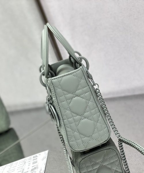 1:1 Replica Mini Lady Dior Bag Black/Jade Green/White/Beige For Women 6.5in/17cm