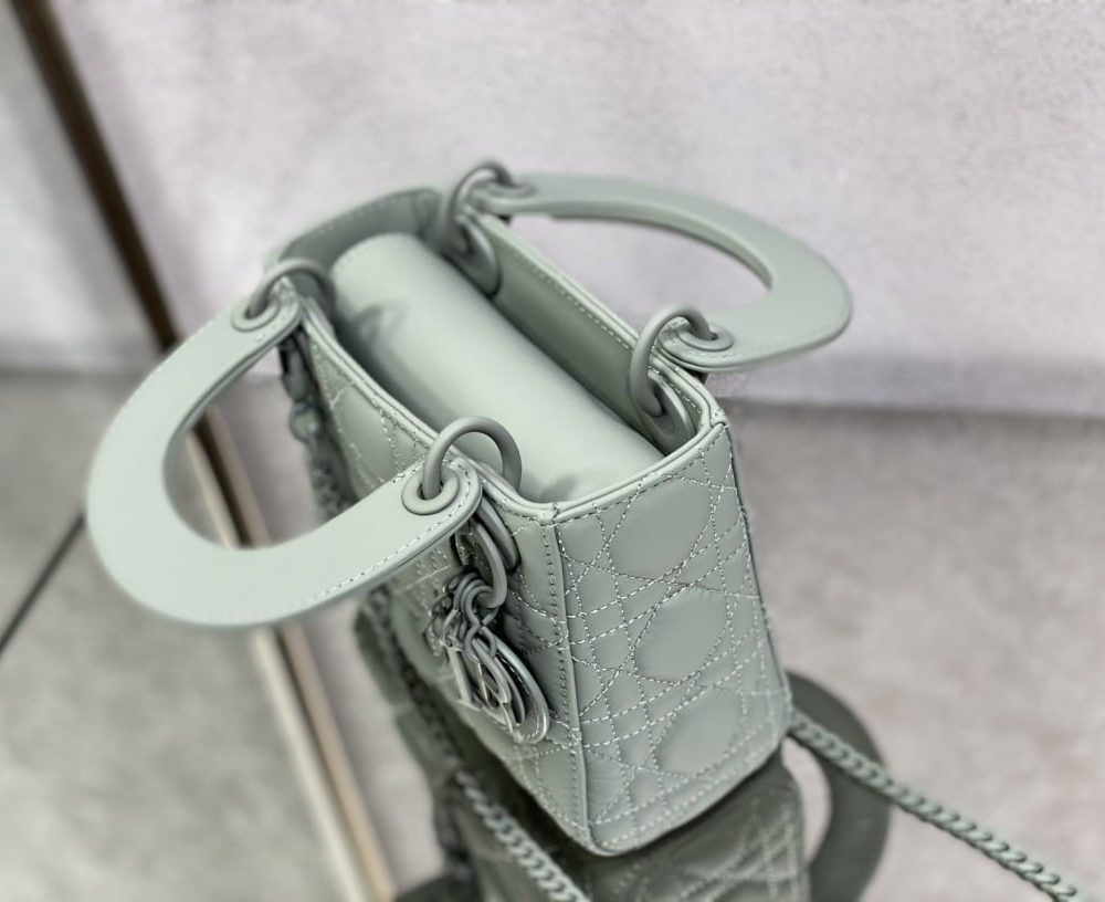 1:1 Replica Mini Lady Dior Bag Black/Jade Green/White/Beige For Women 6.5in/17cm