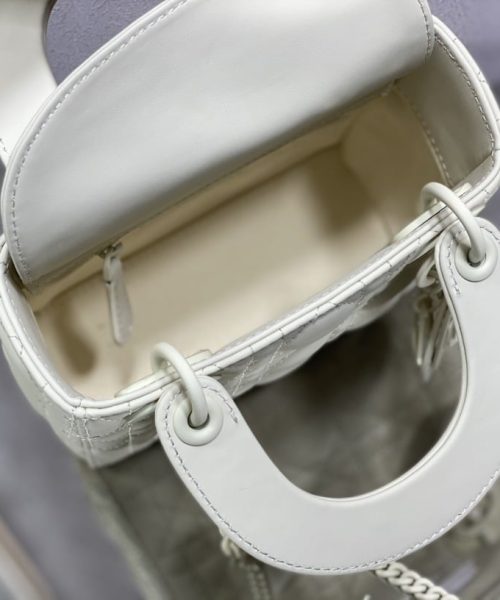 1:1 Replica Mini Lady Dior Bag Black/Jade Green/White/Beige For Women 6.5in/17cm
