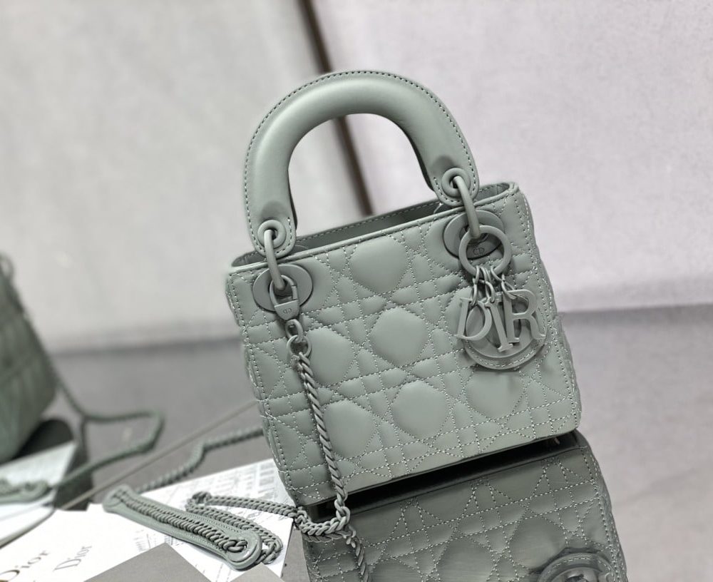 1:1 Replica Mini Lady Dior Bag Black/Jade Green/White/Beige For Women 6.5in/17cm