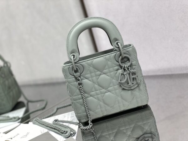 1:1 Replica Mini Lady Dior Bag Black/Jade Green/White/Beige For Women 6.5in/17cm
