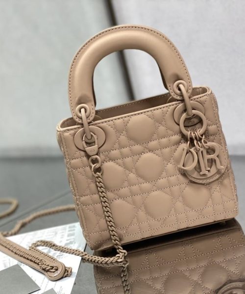 1:1 Replica Mini Lady Dior Bag Black/Jade Green/White/Beige For Women 6.5in/17cm