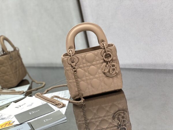 1:1 Replica Mini Lady Dior Bag Black/Jade Green/White/Beige For Women 6.5in/17cm