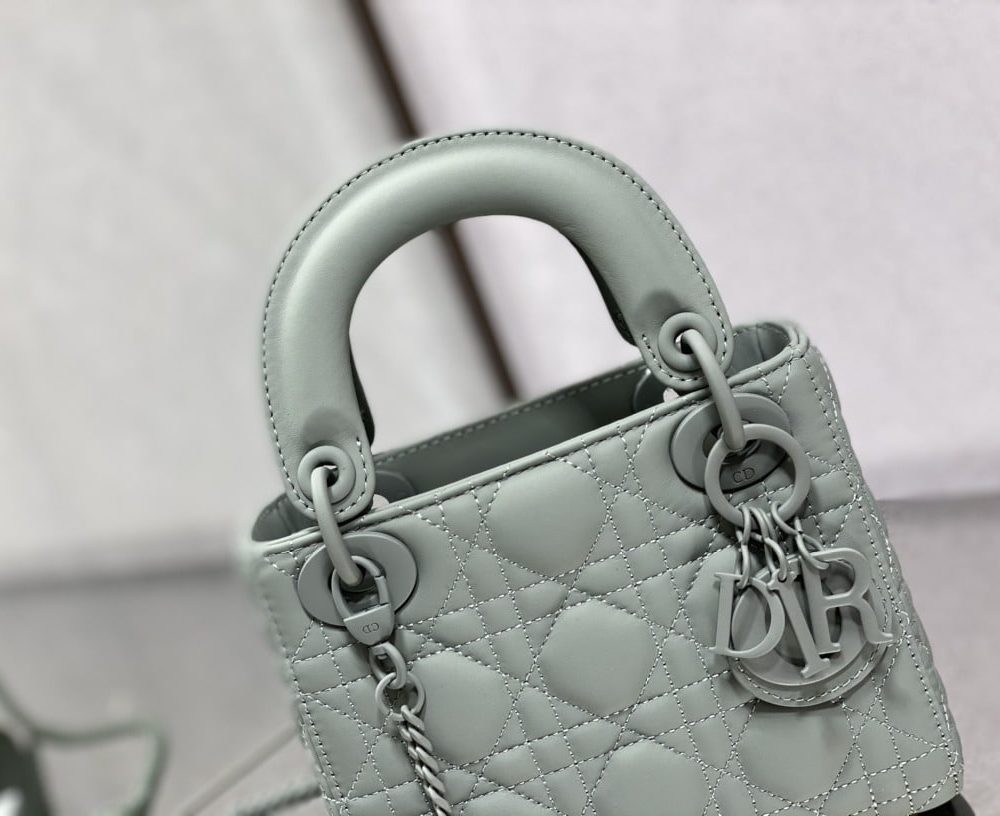 1:1 Replica Mini Lady Dior Bag Black/Jade Green/White/Beige For Women 6.5in/17cm