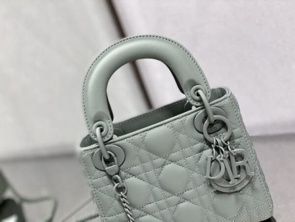 1:1 Replica Mini Lady Dior Bag Black/Jade Green/White/Beige For Women 6.5in/17cm